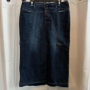 Vtg Jackie Blue Womens Skirt Size 14 Denim‎ Midi Y2K Peasant Western Boho 18330